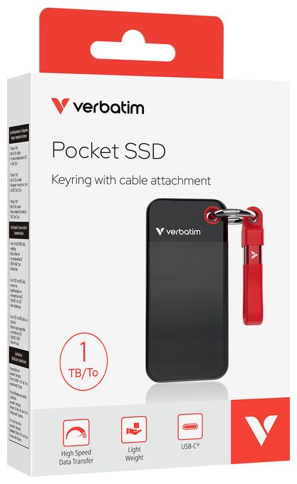1 TB SSD M.2  Pocket (Schwarz, Rot) 