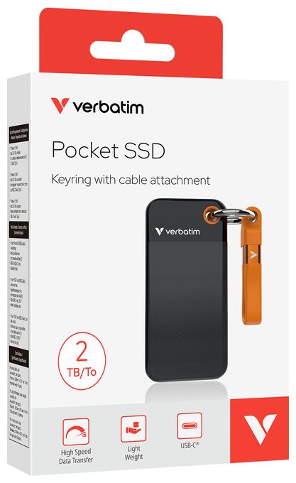 2 TB SSD M.2  Pocket (Schwarz, Orange) 