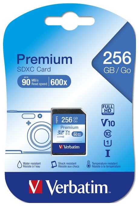 SDXC Speicherkarte 256 GB Class 1 (U1) Klasse 10 Premium 