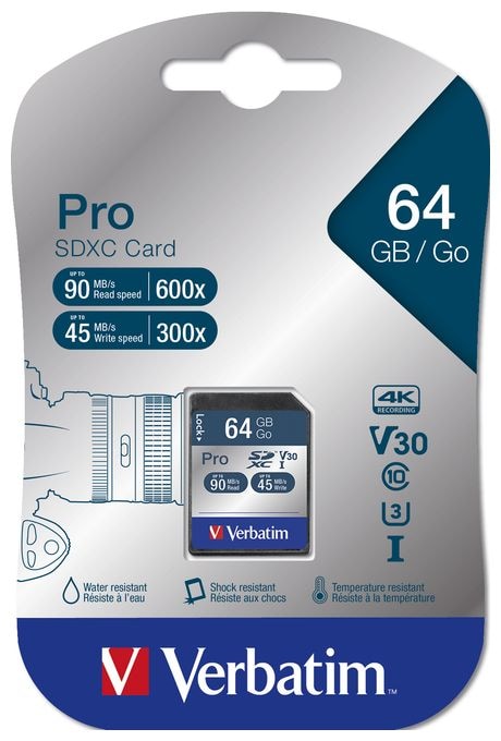 SDXC Speicherkarte 64 GB Klasse 10 Pro 