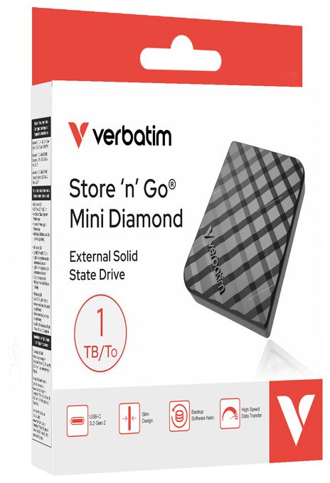 1 TB SSD  Store 'n' Go Mini Diamond (Schwarz) 