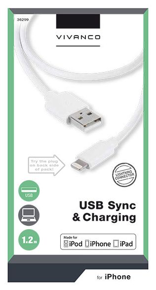 Lightning auf USB A 1,2 m  36299 (Weiß) 