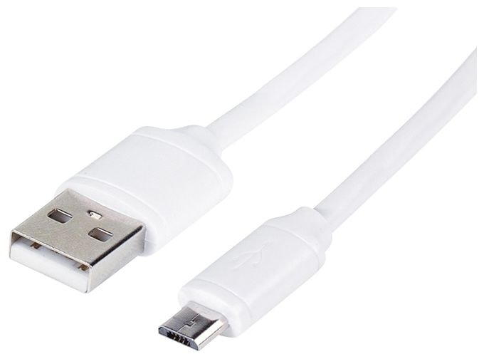 Stecker USB A auf Micro-USB B 0,5 m  61321 (Weiß) 