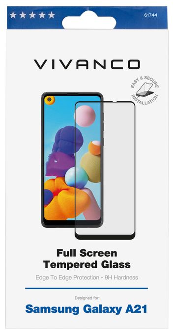 Klare Bildschirmschutzfolie gehärtetes Glas 9H für  Samsung Galaxy A21 Kratzresistent, Schockresistent 61744 