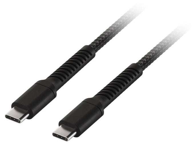 Stecker Rundkabel USB C auf USB C bis 60 W 2,5 m  63640 (Schwarz) 