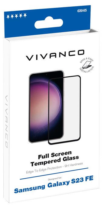 Klare Bildschirmschutzfolie gehärtetes Glas 9H für  Samsung Galaxy S23 FE Schmutzabweisend, Schlagfest, Kratzresistent, Splitterfrei 63965 