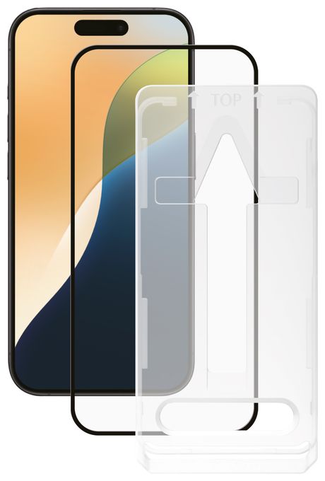 Klare Bildschirmschutzfolie gehärtetes Glas 9H für  Apple iPhone 16 Plus Stoßfest, Schmutzabweisend, Schlagfest, Kratzresistent 64234 Full Screen 