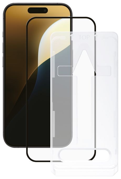 Klare Bildschirmschutzfolie gehärtetes Glas 9H für  Apple iPhone 16 Pro Max Stoßfest, Schmutzabweisend, Schlagfest, Kratzresistent 64240 Full Screen 