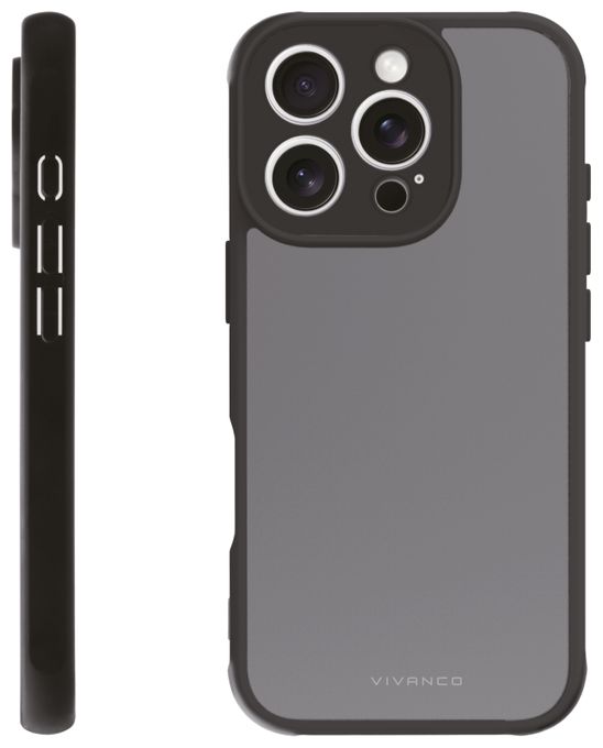 Cover für Apple iPhone 16 Pro (Schwarz, Durchscheinend) Frosted 