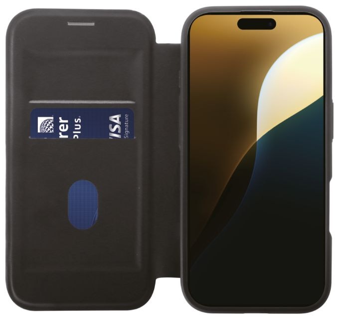Geldbörsenhülle für Apple iPhone 16 Pro Max  Mag Premium Wallet (Schwarz) 