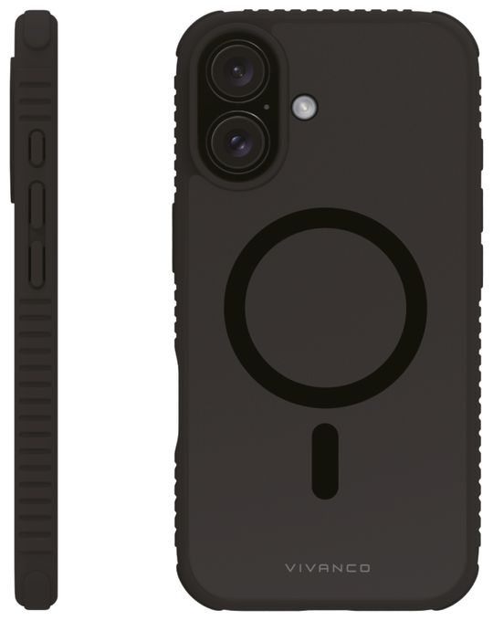 Cover für Apple iPhone 16 (Schwarz, Durchscheinend) Mag Solid Elite 