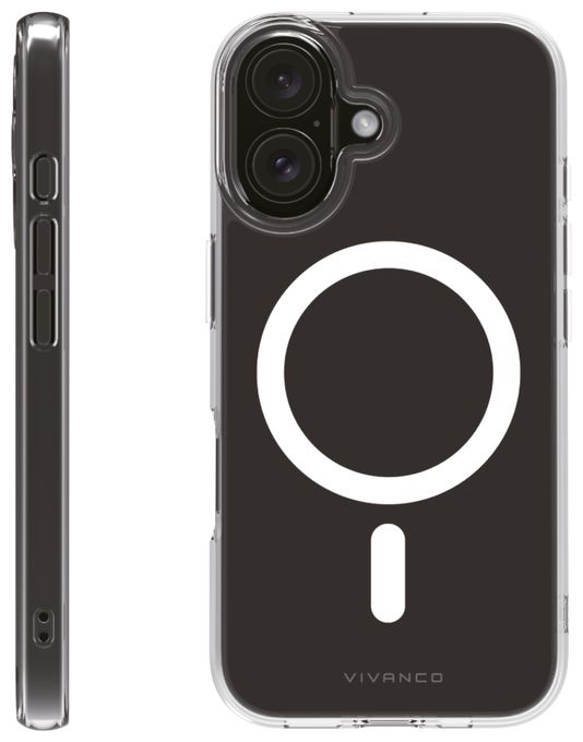 Cover für Apple iPhone 16  Mag Steady Anti Shock (Transparent, Weiß) 