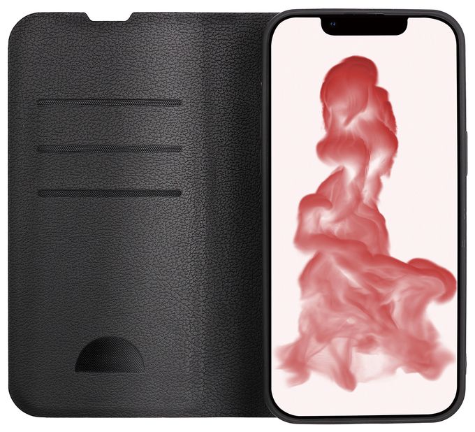 Geldbörsenhülle für Apple iPhone 14 Plus  Premium Wallet (Schwarz) 