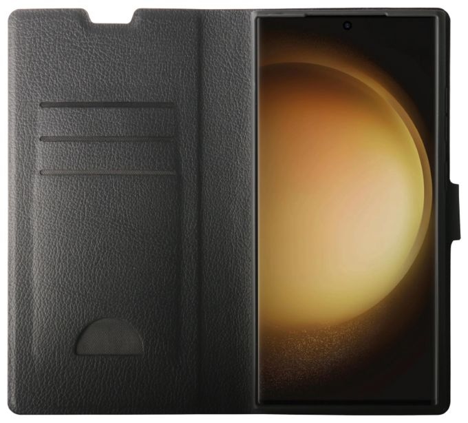 Geldbörsenhülle für Samsung Galaxy S24 Ultra  Premium Wallet (Schwarz) 
