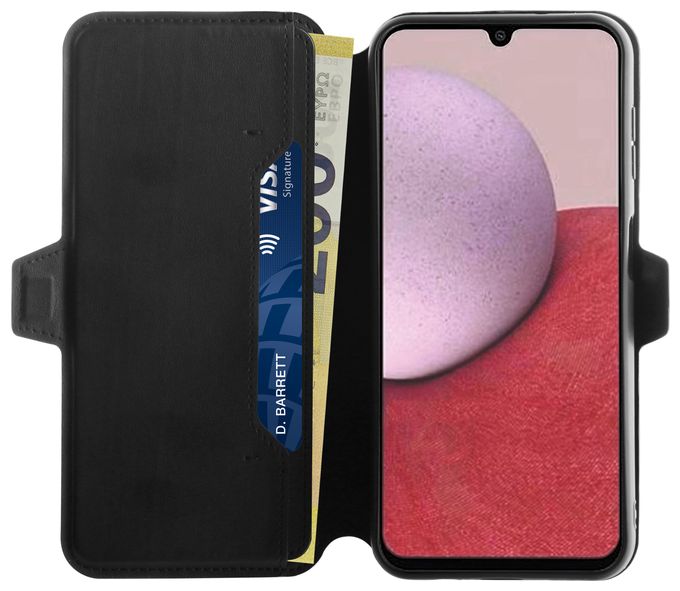 Geldbörsenhülle für Samsung Galaxy A14 5G  Pure Wallet (Schwarz) 