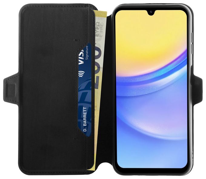 Geldbörsenhülle für Samsung Galaxy A15 5G  Pure Wallet (Schwarz) 