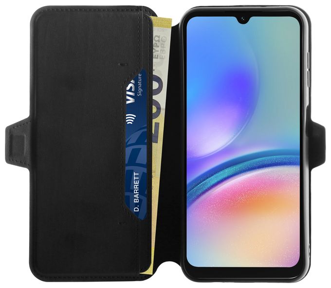 Geldbörsenhülle für Samsung Galaxy A05s  Pure Wallet (Schwarz) 
