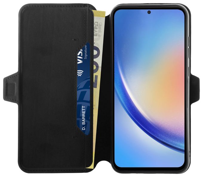 Geldbörsenhülle für Samsung Galaxy A35 5G  Pure Wallet (Schwarz) 