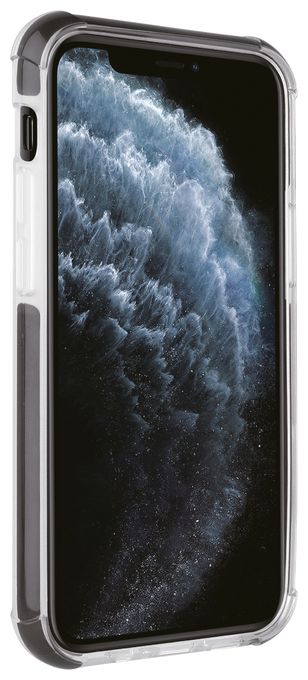 Cover für Apple iPhone 12, iPhone 12 Pro (Schwarz, Transparent) Rock Solid 