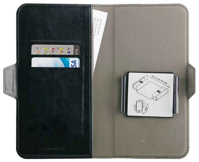 Geldbörsenhülle für Universal  Universal Book Case (Schwarz) 