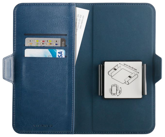 Geldbörsenhülle für Universal  Universal Book Case (Blau) 