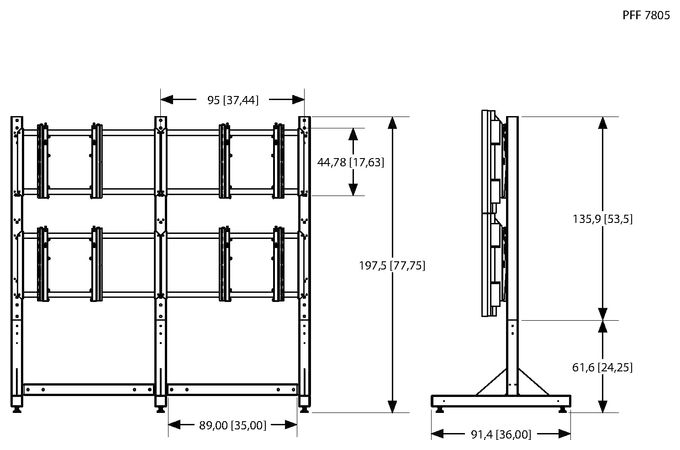 PFF7805 Videowand-Standfuß 