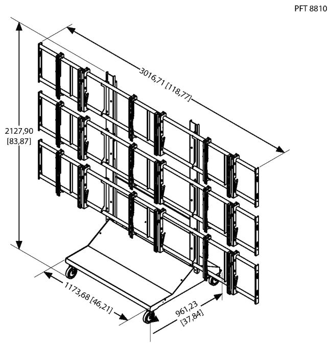 PFT8810 Videowand-Displaywagen 