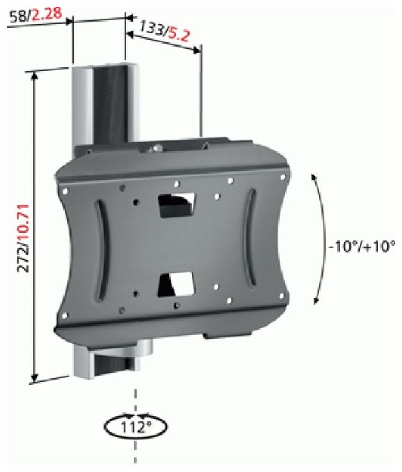 Wand Halterung 32 kg -10 - 10° PFW3220 