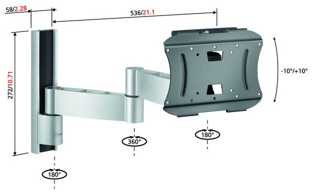 Wand Halterung 0 - 20° PFW3240 