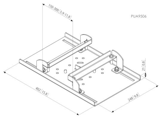 PUA9506 Adapter für Stahlprofilträger für die Connect-it Serie 150-300 mm 
