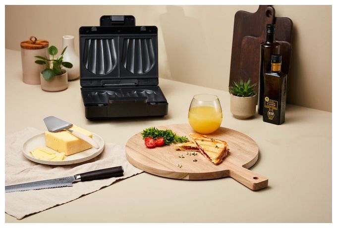 Sandwichmaker 1000 W für 2 Sandwiches  Easy Melt (Schwarz) 