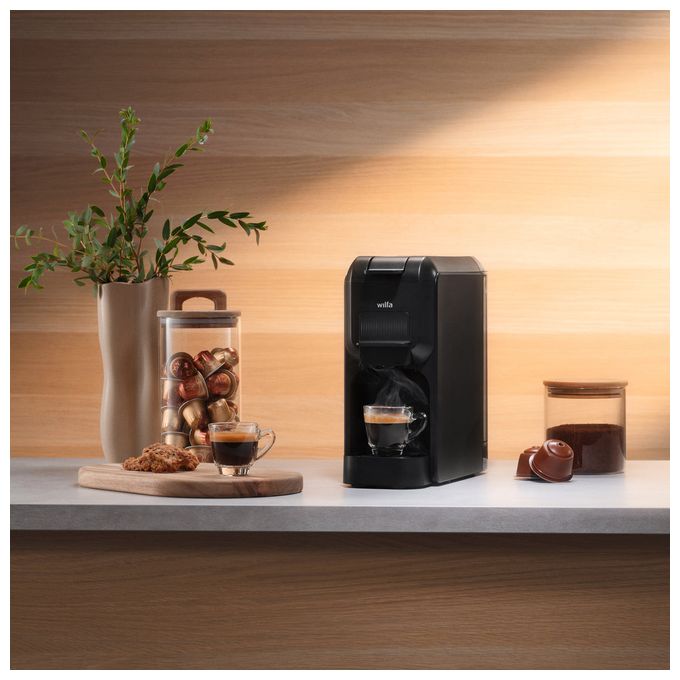 Kaffeekapsel, Gemahlener Kaffee Maschine  MMA1T-TC15 Volo Multi Mini (Schwarz) 