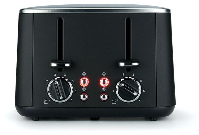 Toaster 1600 W 4 Scheibe(n) 7 Stufen  TO4B-1600 (Schwarz) 