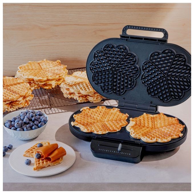 Waffeleisen Herz (Form) für 2 Waffel(n) 1200 W WM4DB-160 