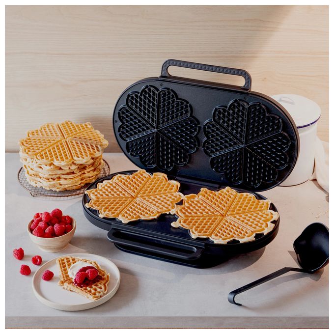 Waffeleisen Herz (Form) für 2 Waffel(n) 1800 W WM6DB-220 
