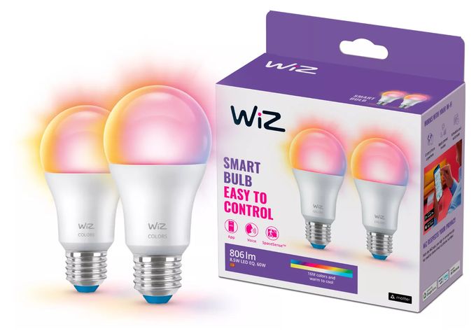 LED Intelligentes Leuchtmittel 122 mm Multi AC Smart LED E27 A60 Doppelpack 