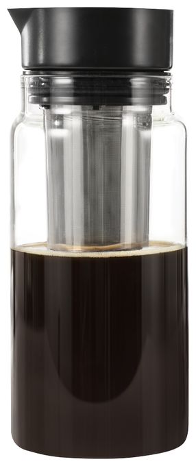 5 Tassen Filterkaffeemaschine (Schwarz, Transparent) 111254 Cold Brew Kaffeebereiter 