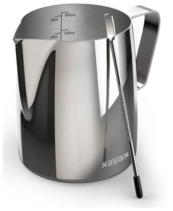 Karaffe  111280 Barista-Milchkännchen 600ml (Silber) 