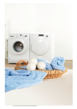 111377 Trocknerbälle aus Wolle 3 Stück Weiß 