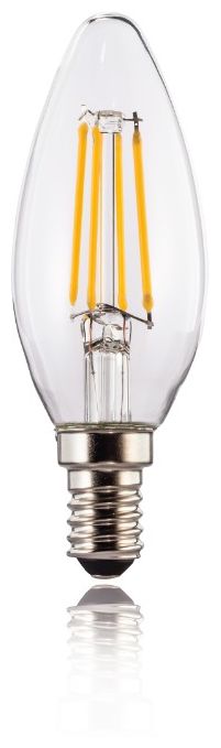 LED Lampe Kerze E14 EEK: E 470 lm Warmweiß (2700K) entspricht 40 W Dimmbar 112821 