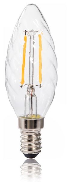 LED Lampe Verdrehte Kerze E14 EEK: F 250 lm Warmweiß (2700K) entspricht 25 W 112843 