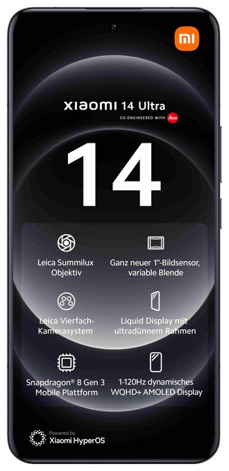 512 GB 5G Smartphone 17,1 cm (6.73") Android 50 MP Vierfach Kamera Dual Sim  14 Ultra (Schwarz) 