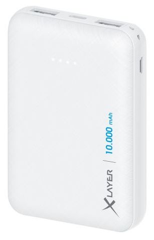 10000 mAh Powerbank Micro-USB + USB Type-C  Micro (Weiß) 