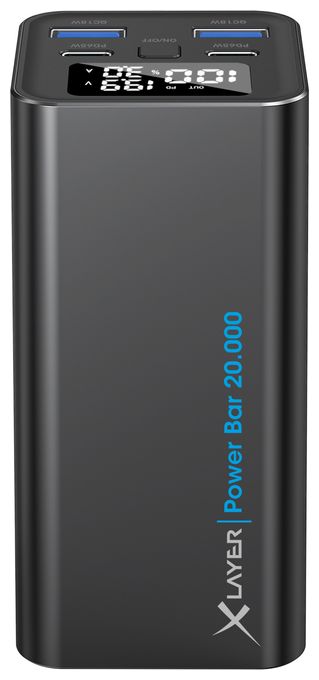 20000 mAh Powerbank USB Typ-C  Power Bar (Schwarz) 
