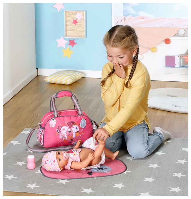 BABY born Wickeltasche mit Wickelunterlage 