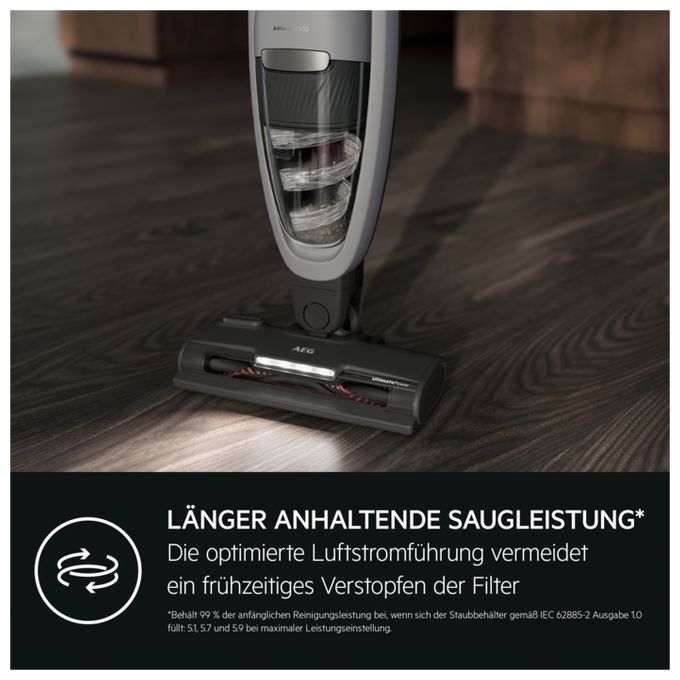 Handstaubsauger Beutellos bis 45 min Laufzeit 18 V  AS52AB18UG Animal 5000 (Grau) 
