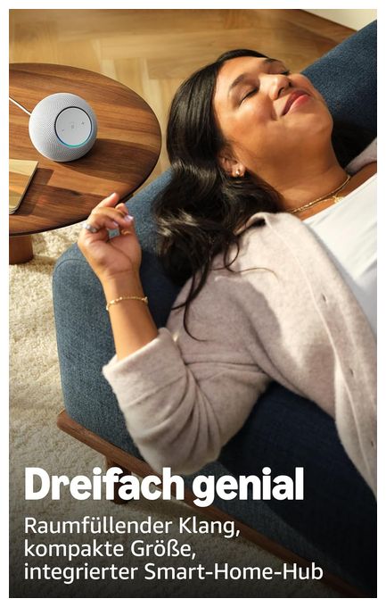 Wlan Lautsprecher mit Bluetooth Amazon Alexa  Echo Dot Max (Weiß) 