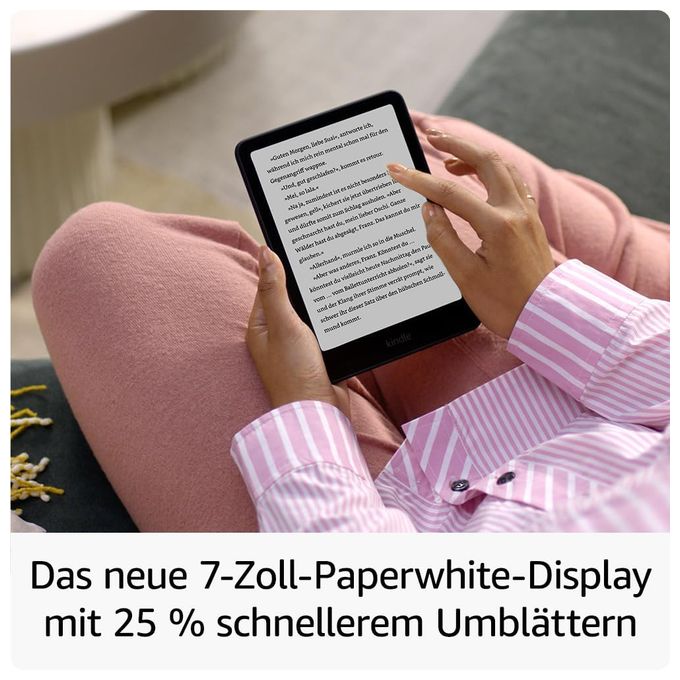 E-Reader 17,8 cm (7 Zoll) 32 GB  Kindle Paperwhite Signature Edition (Schwarz, Metallisch) 