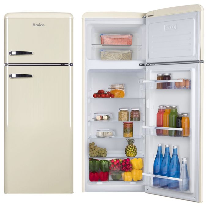 162 l / 44 l Kühl-Gefrierkombi freistehend 144 kWh Jahr  DTR374190B (Beige) 