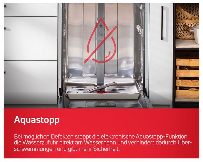 60 cm Geschirrspüler teilintegriert (ohne Front) Leise 14 Maßgedecke aquaStop Funktion EGSP576910E 